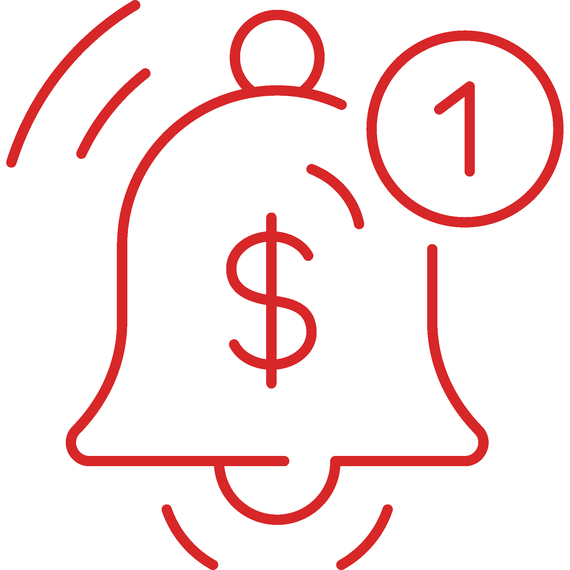 Billing Draft Issues - Phone with Bell Notification with Dollar Sign