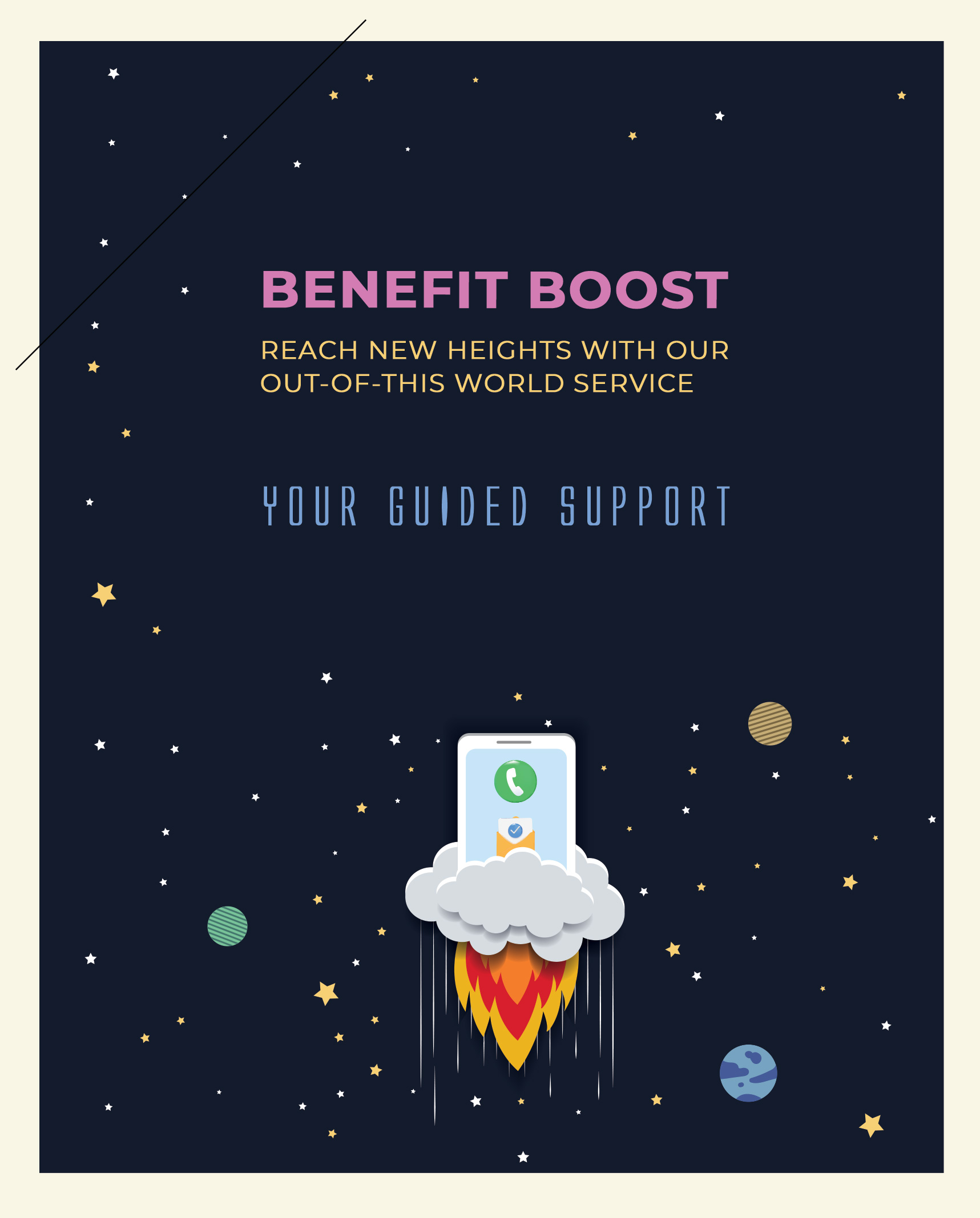 Rocket phone with email and call button