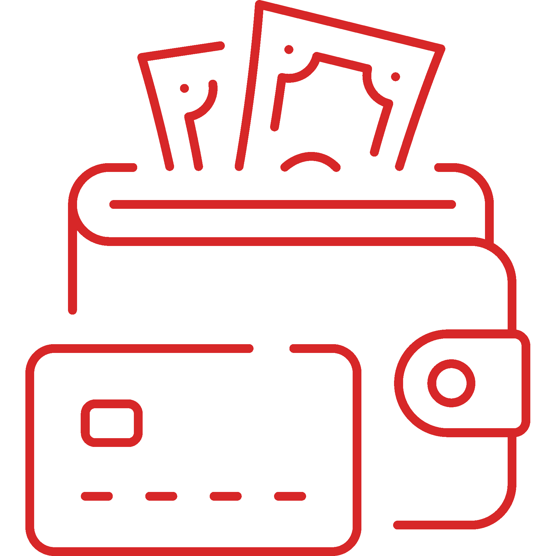 Payment Dues Icon - wallet and credit card